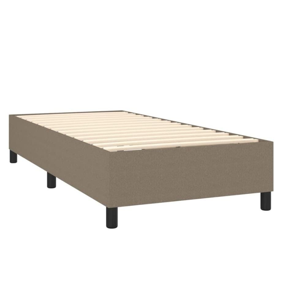 Boxspringbett mit Matratze Taupe 100x200 cm Stoff