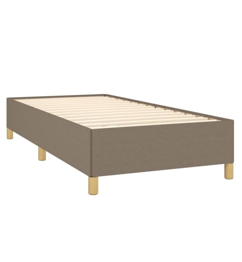 Boxspringbett mit Matratze Taupe 100x200 cm Stoff