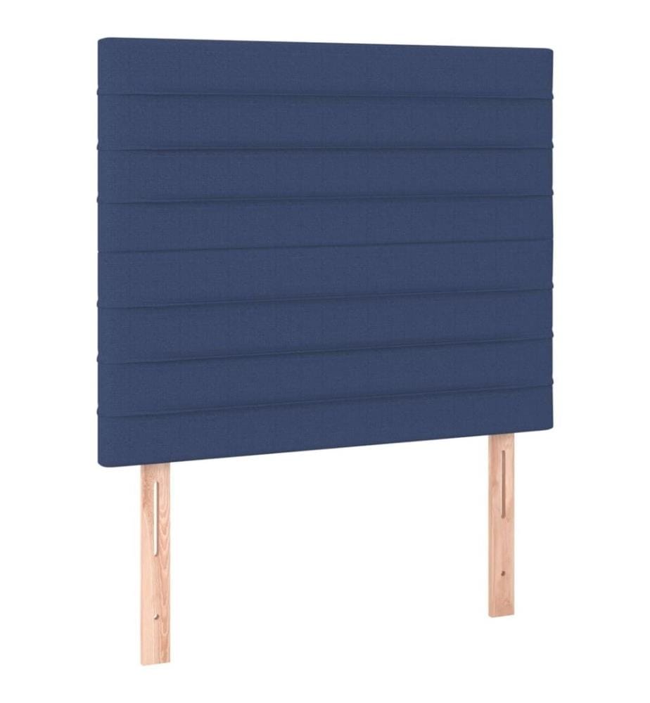Boxspringbett mit Matratze Blau 100x200 cm Stoff