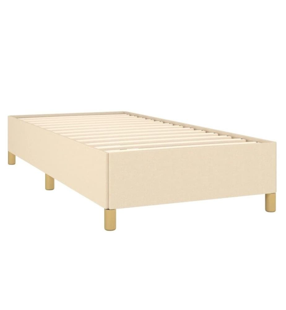 Boxspringbett mit Matratze Creme 80x200 cm Stoff