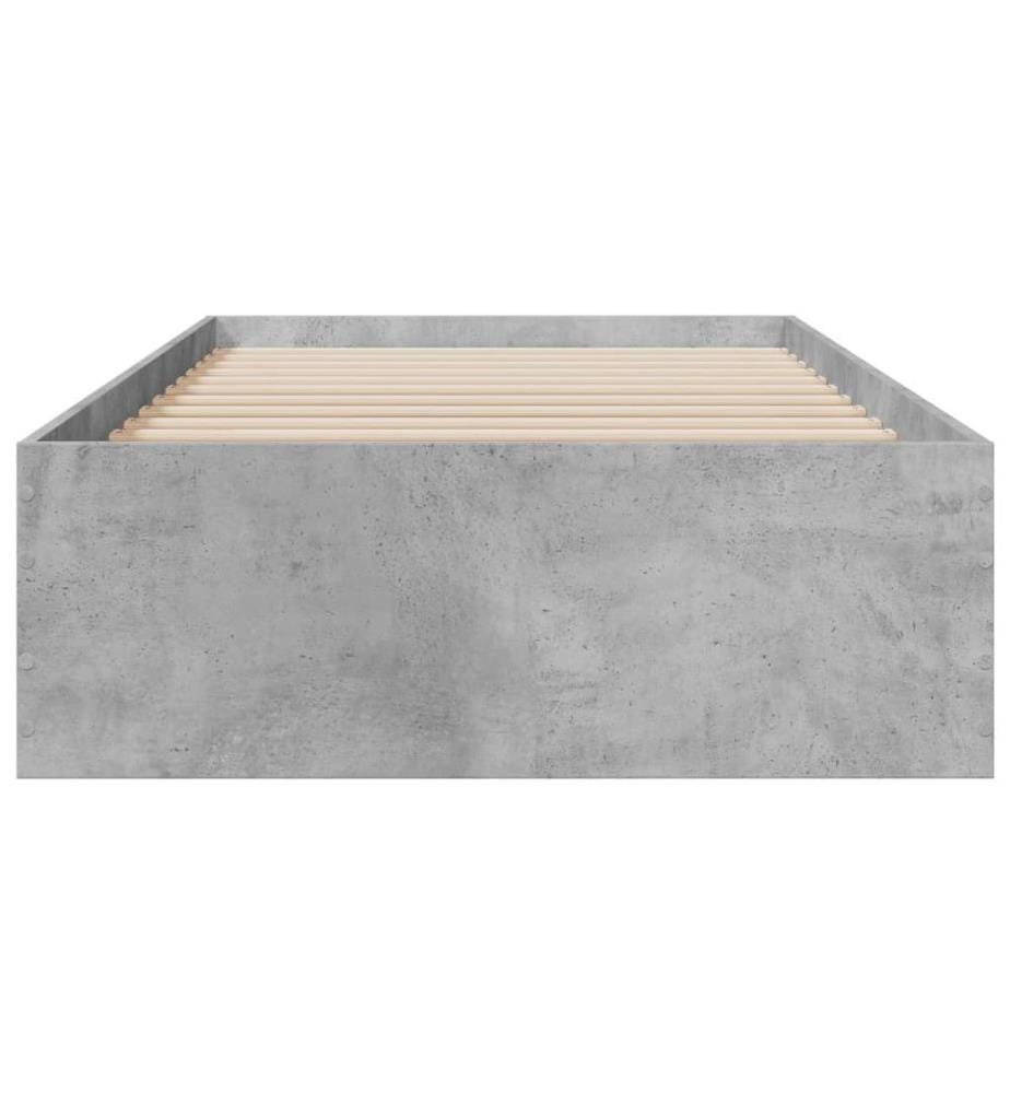 Bettgestell mit Schubladen Betongrau 90x190 cm Holzwerkstoff