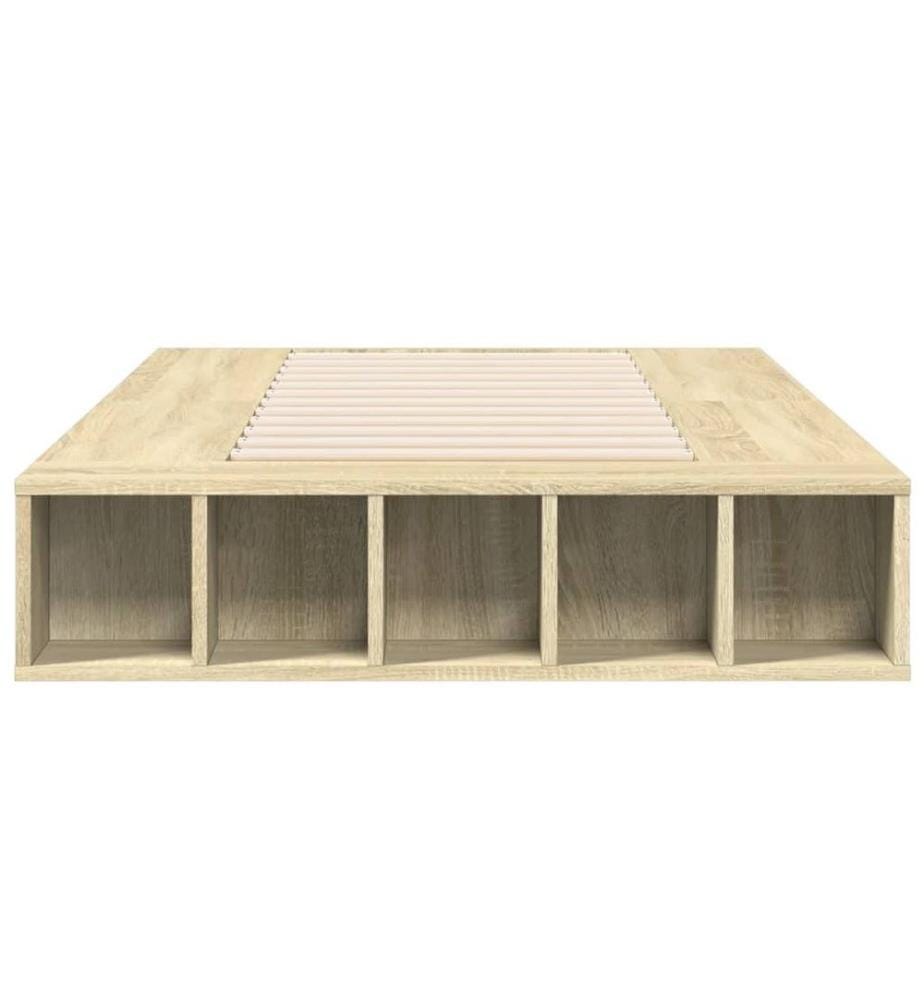 Bettgestell Sonoma-Eiche 100x200 cm Holzwerkstoff