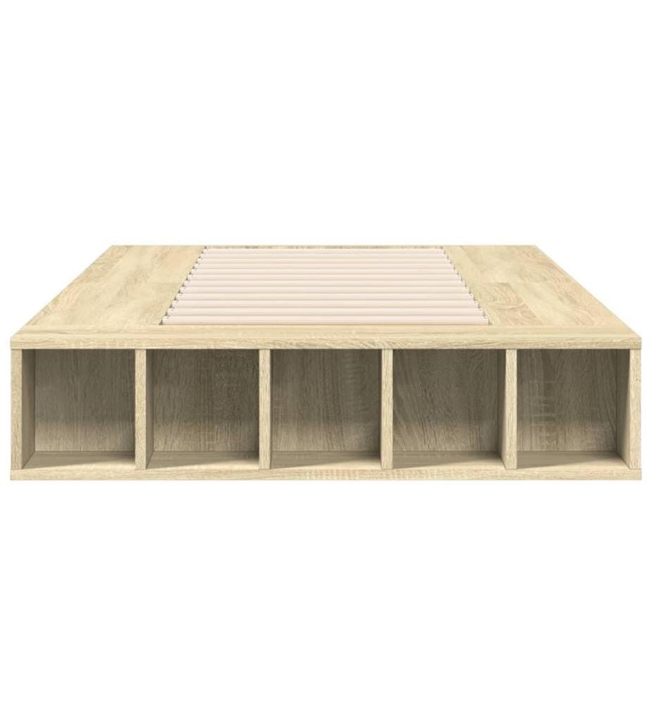 Bettgestell Sonoma-Eiche 75x190 cm Holzwerkstoff