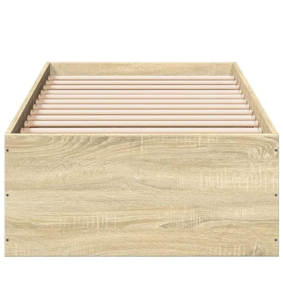Cadre de lit chêne sonoma 90x200 cm bois d'ingénierie