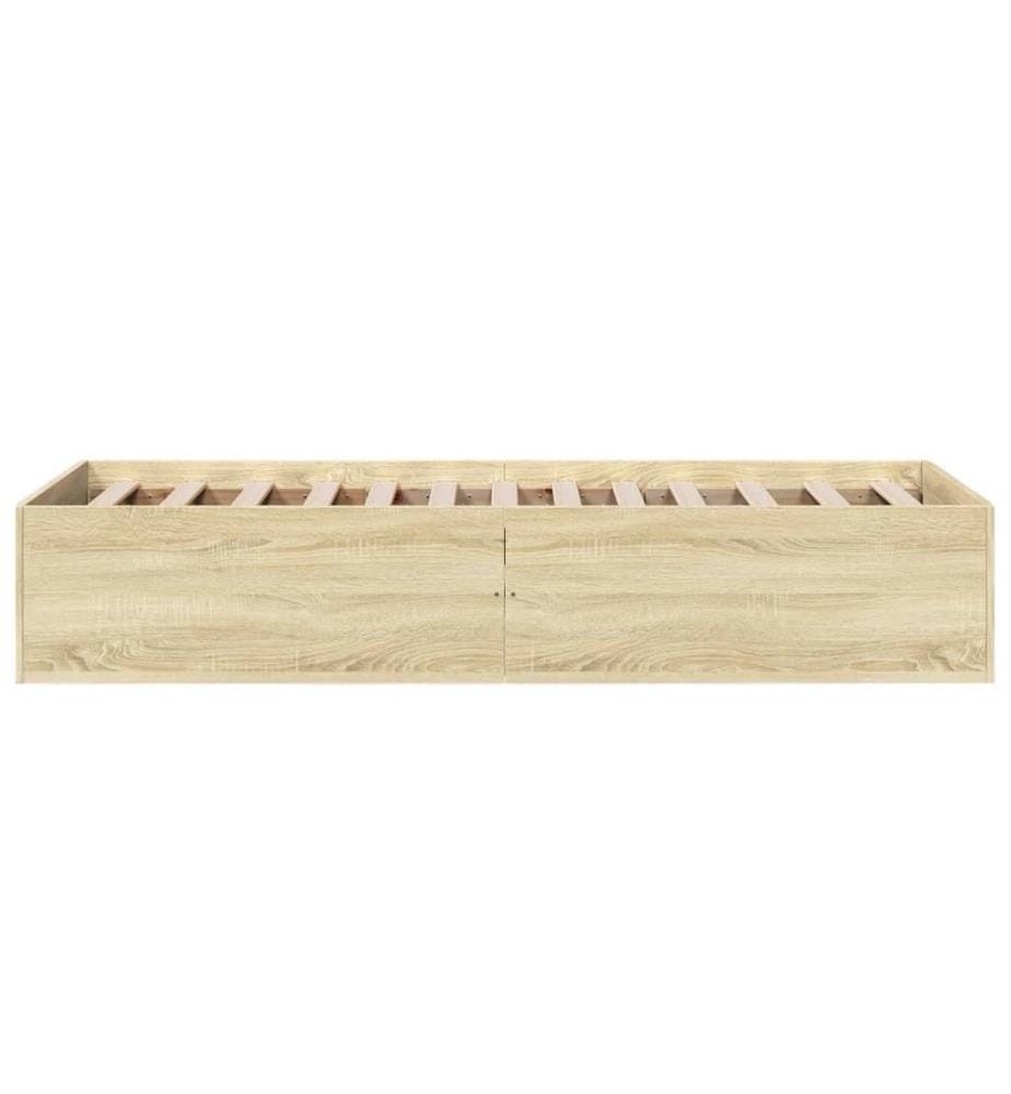 Cadre de lit chêne sonoma 90x200 cm bois d'ingénierie