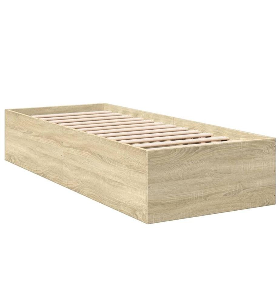 Bettgestell Sonoma-Eiche 100x200 cm Holzwerkstoff