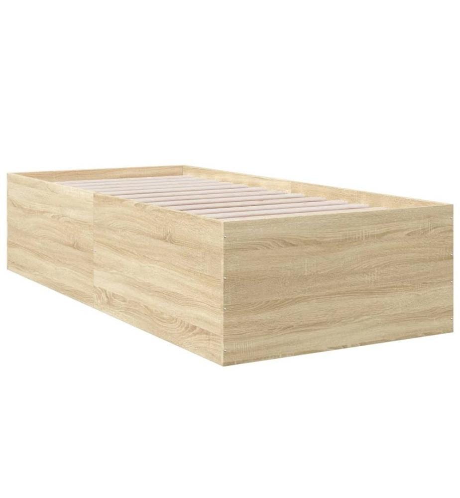 Cadre de lit chêne sonoma 90x200 cm bois d'ingénierie