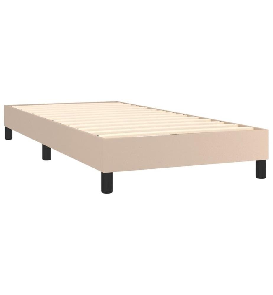 Sommier à lattes de lit avec matelas Cappuccino 90x190 cm