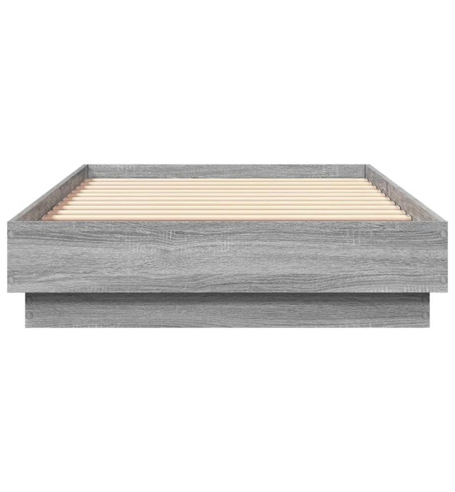 Bettgestell Grau Sonoma 75x190 cm Holzwerkstoff