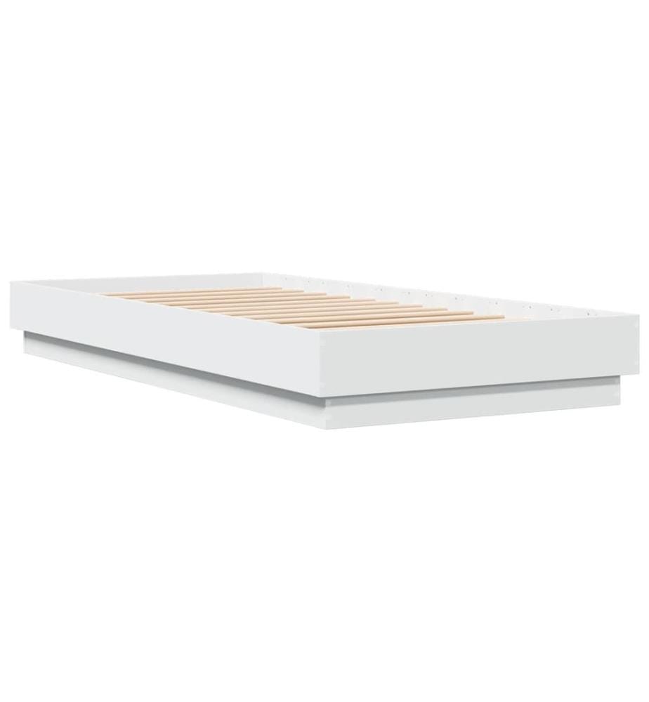 Bettgestell Weiss 90x200 cm Holzwerkstoff