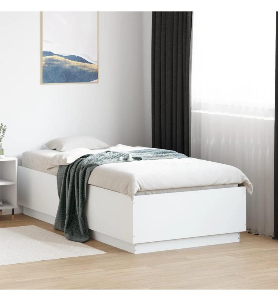 Bettgestell Weiss 90x190 cm Holzwerkstoff