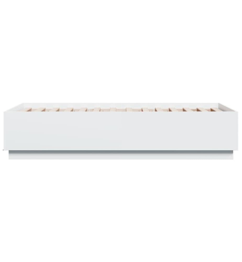 Bettgestell Weiss 90x190 cm Holzwerkstoff
