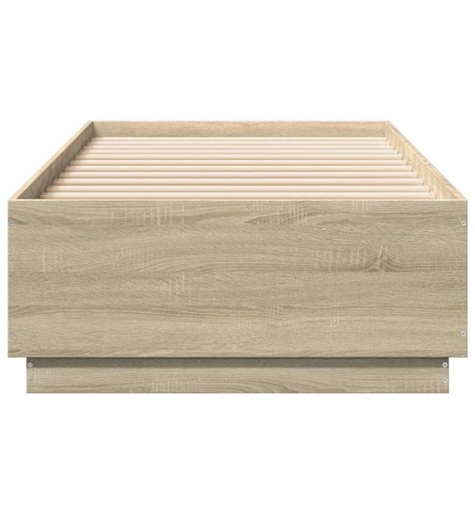 Bettgestell Sonoma-Eiche 100x200 cm Holzwerkstoff