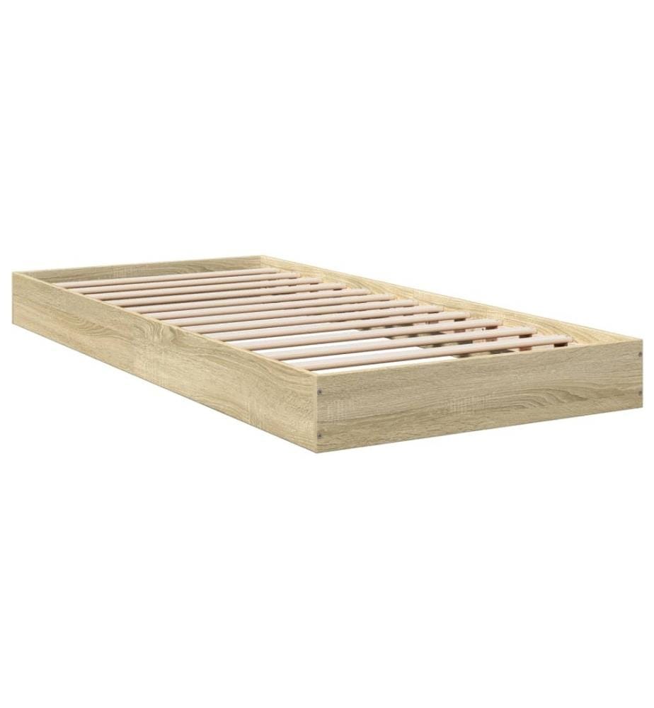 Bettgestell Sonoma-Eiche 75x190 cm Holzwerkstoff