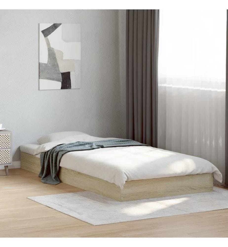 Bettgestell Sonoma-Eiche 75x190 cm Holzwerkstoff