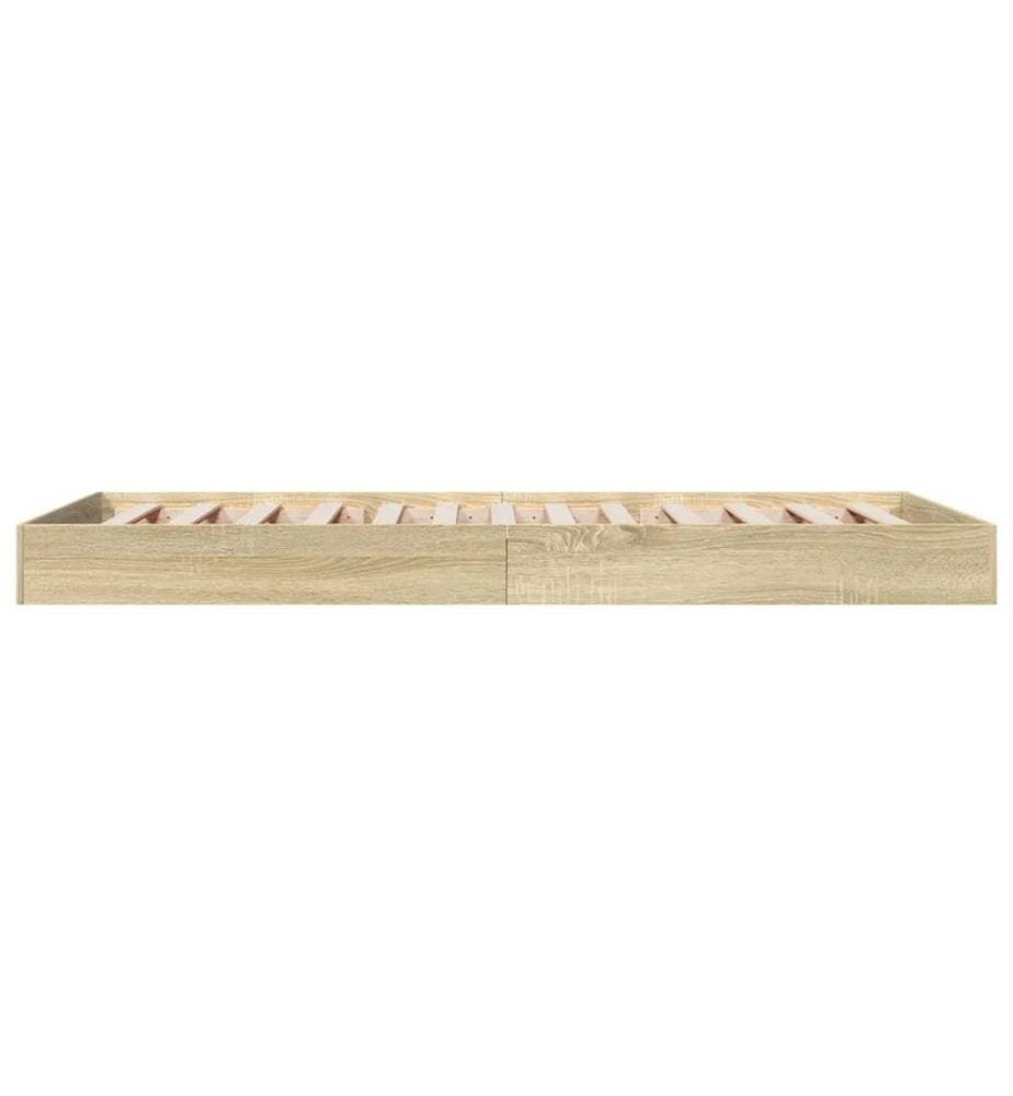 Bettgestell Sonoma-Eiche 75x190 cm Holzwerkstoff