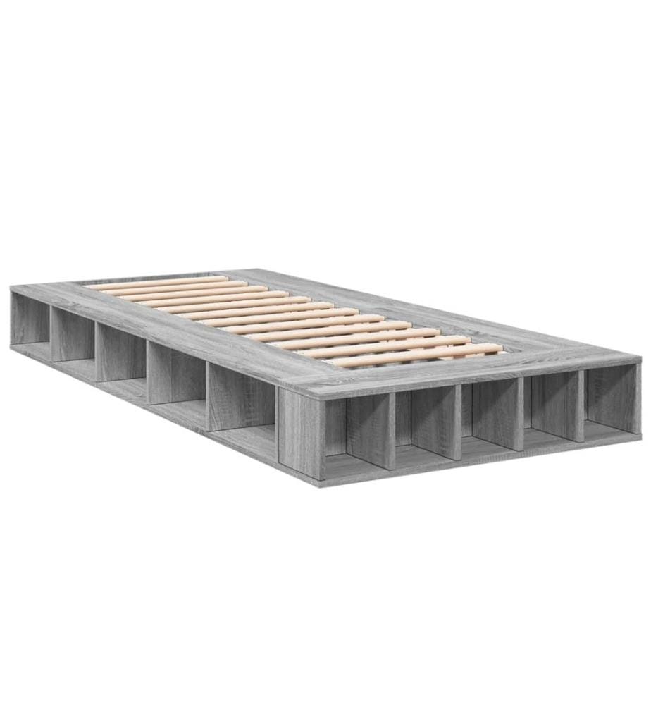 Cadre de lit sonoma gris 90x190 cm bois d'ingénierie