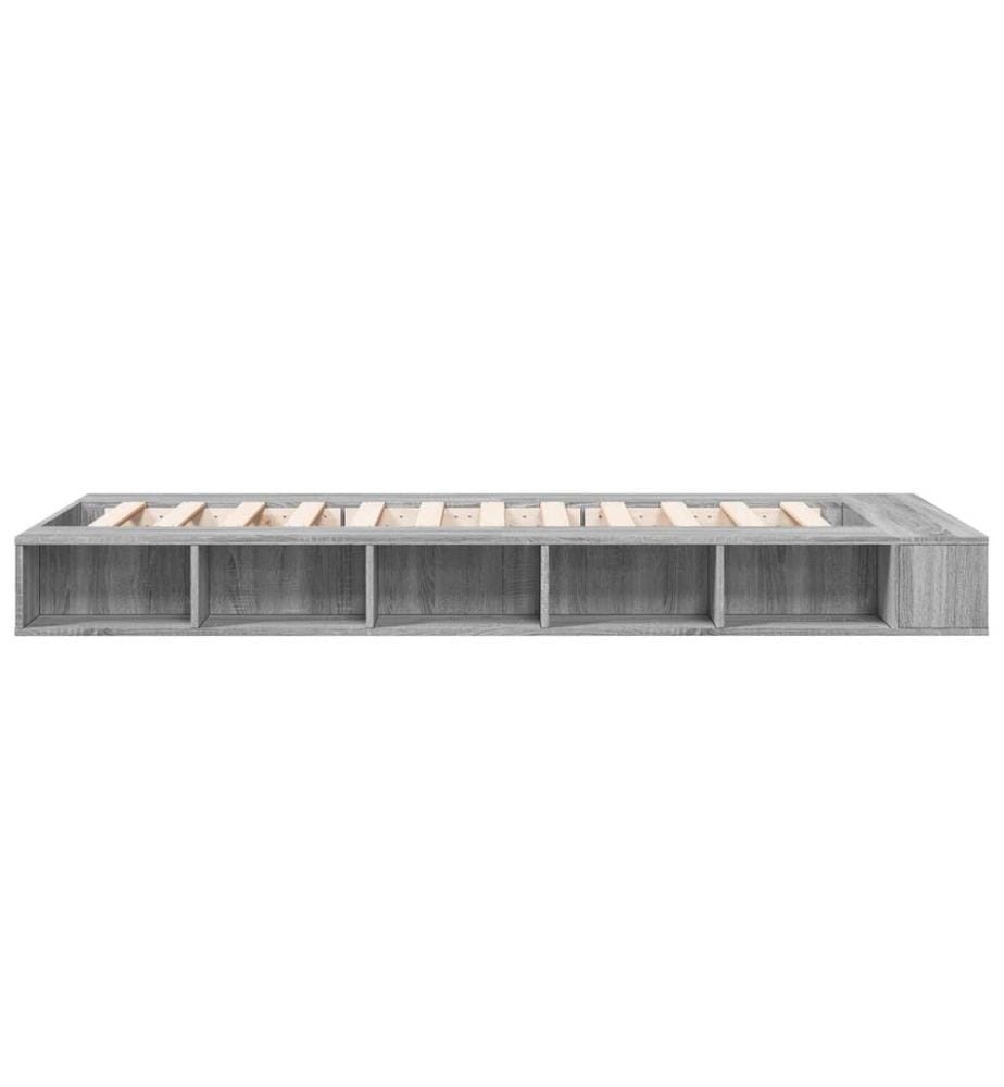 Cadre de lit sonoma gris 90x190 cm bois d'ingénierie