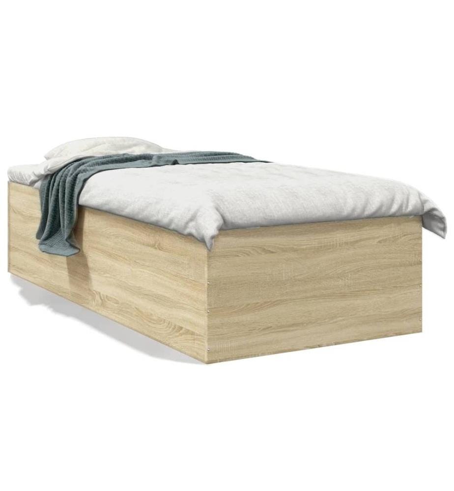 Bettgestell Sonoma-Eiche 100x200 cm Holzwerkstoff