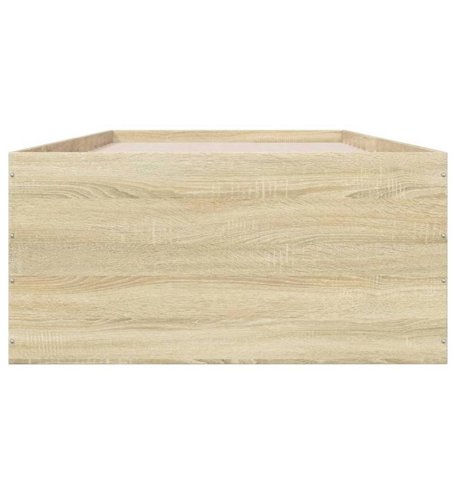 Bettgestell Sonoma-Eiche 100x200 cm Holzwerkstoff