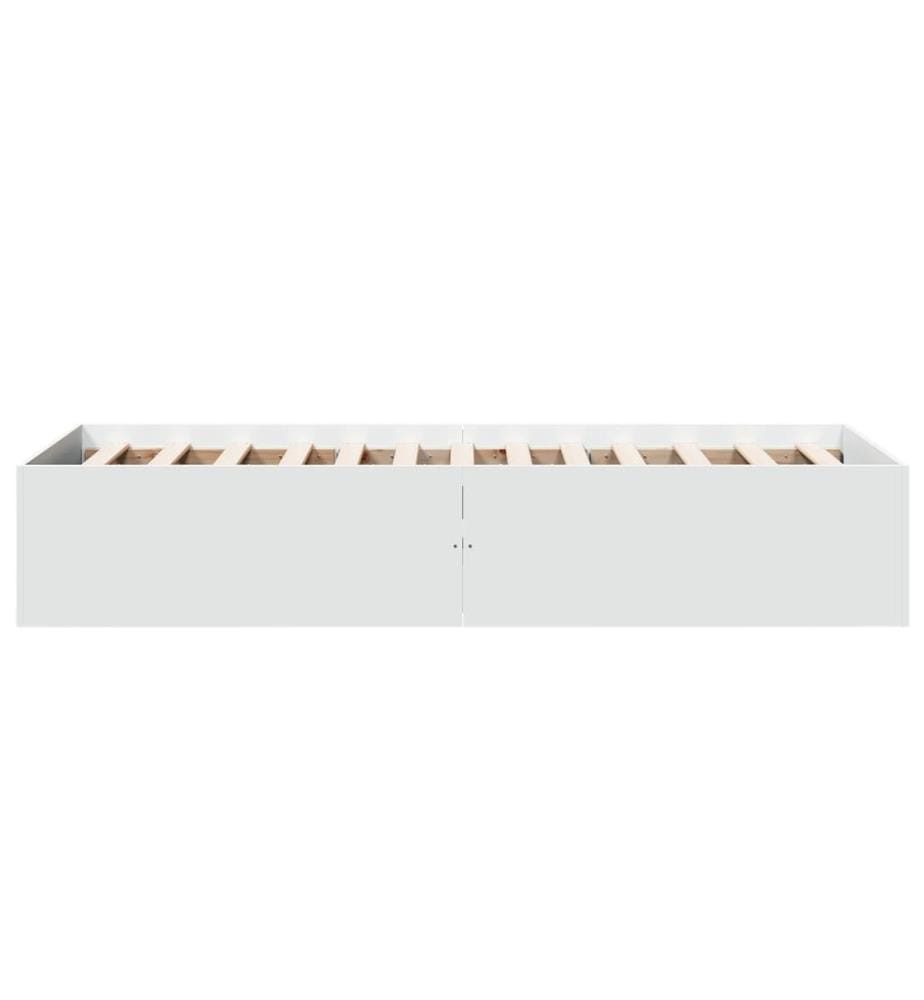 Bettgestell Weiss 100x200 cm Holzwerkstoff