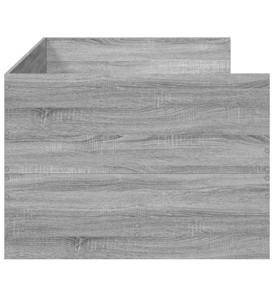 Tagesbett mit Schubladen Grau Sonoma 75x190 cm Holzwerkstoff