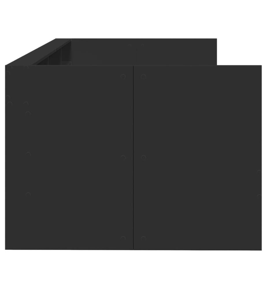 Tagesbett mit Schubladen Schwarz 75x190 cm Holzwerkstoff