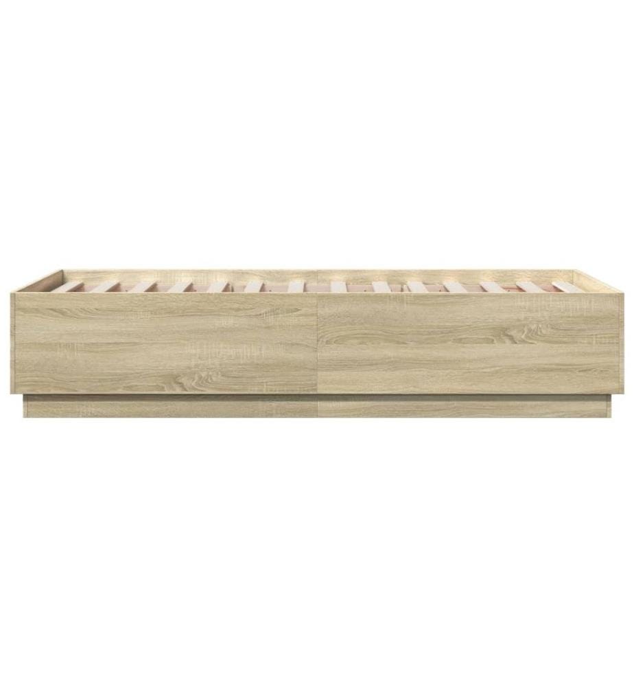 Bettgestell Sonoma-Eiche 75x190 cm Holzwerkstoff