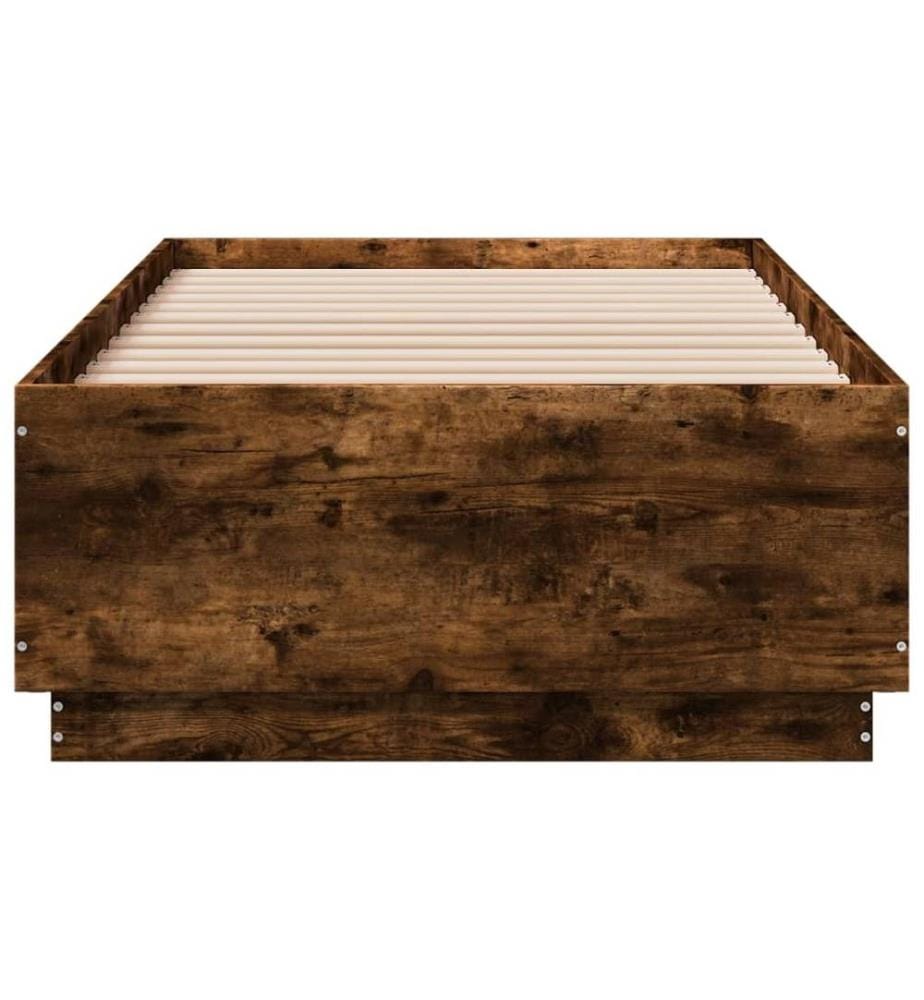 Bettgestell Räuchereiche 75x190 cm Holzwerkstoff