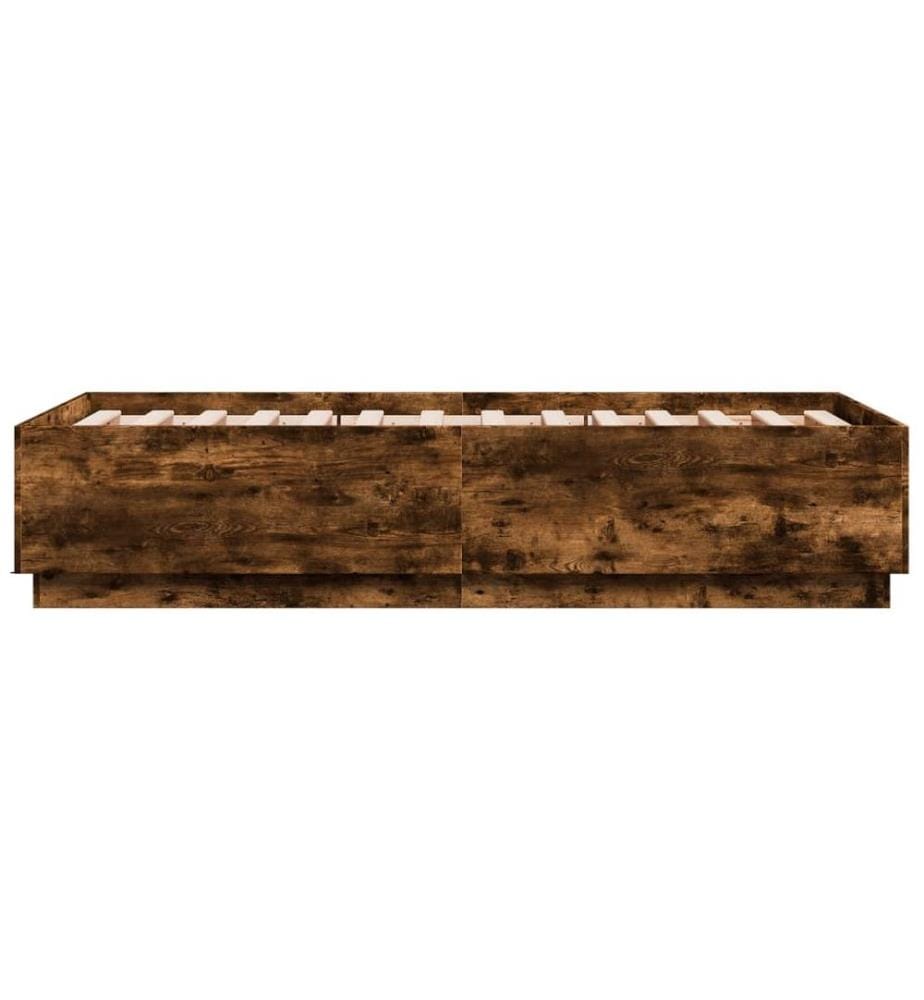 Bettgestell Räuchereiche 75x190 cm Holzwerkstoff