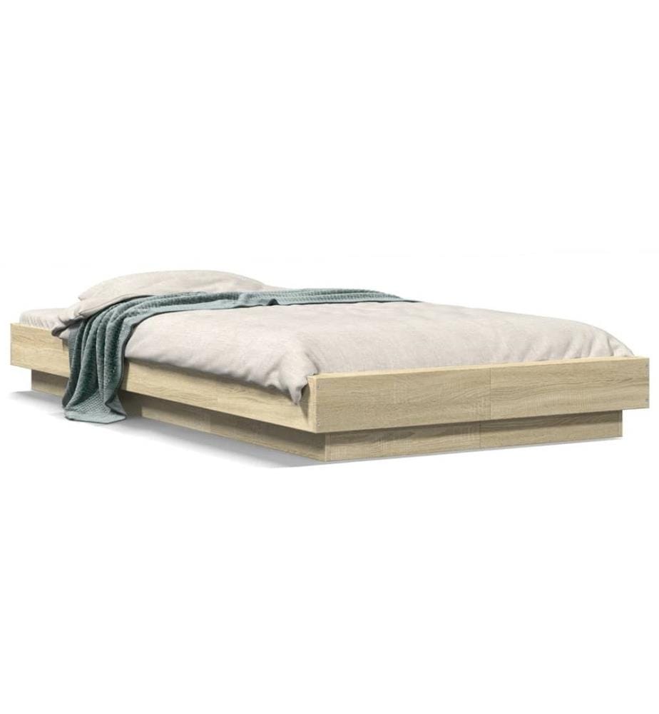 Bettgestell Sonoma-Eiche 100x200 cm Holzwerkstoff