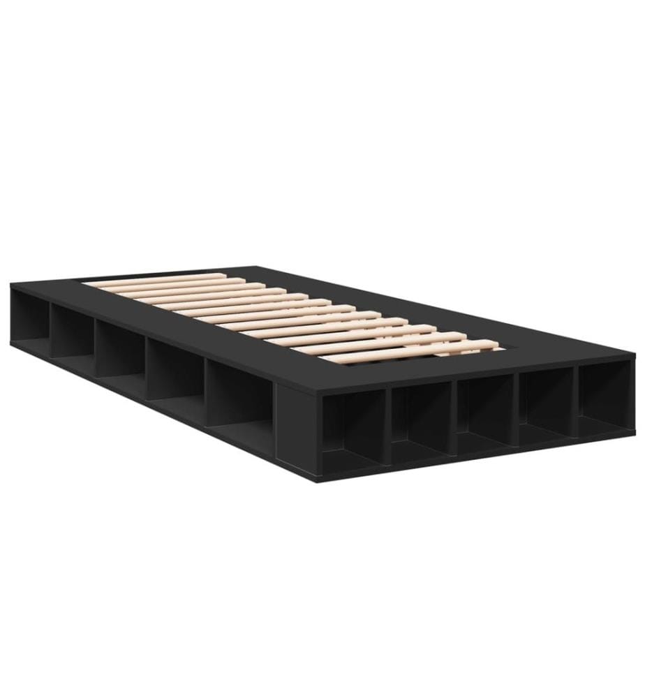 Bettgestell Schwarz 100x200 cm Holzwerkstoff