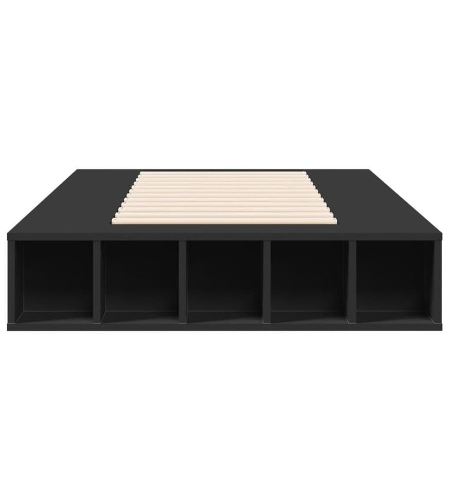 Bettgestell Schwarz 100x200 cm Holzwerkstoff