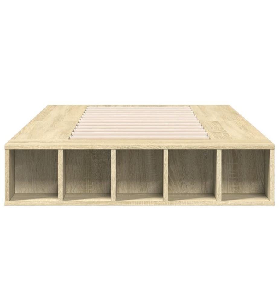 Bettgestell Sonoma-Eiche 90x190 cm Holzwerkstoff