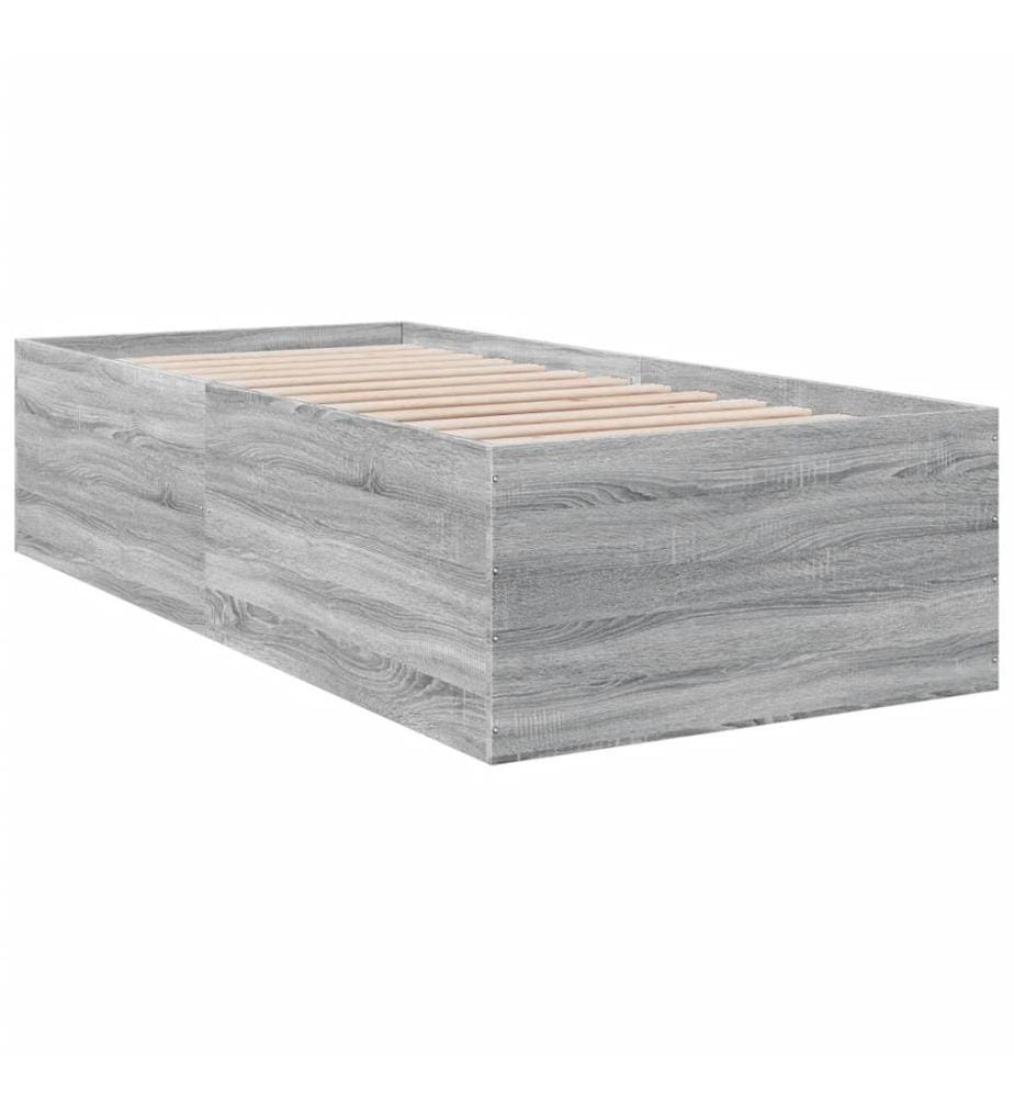 Cadre de lit sonoma gris 90x200 cm bois d'ingénierie