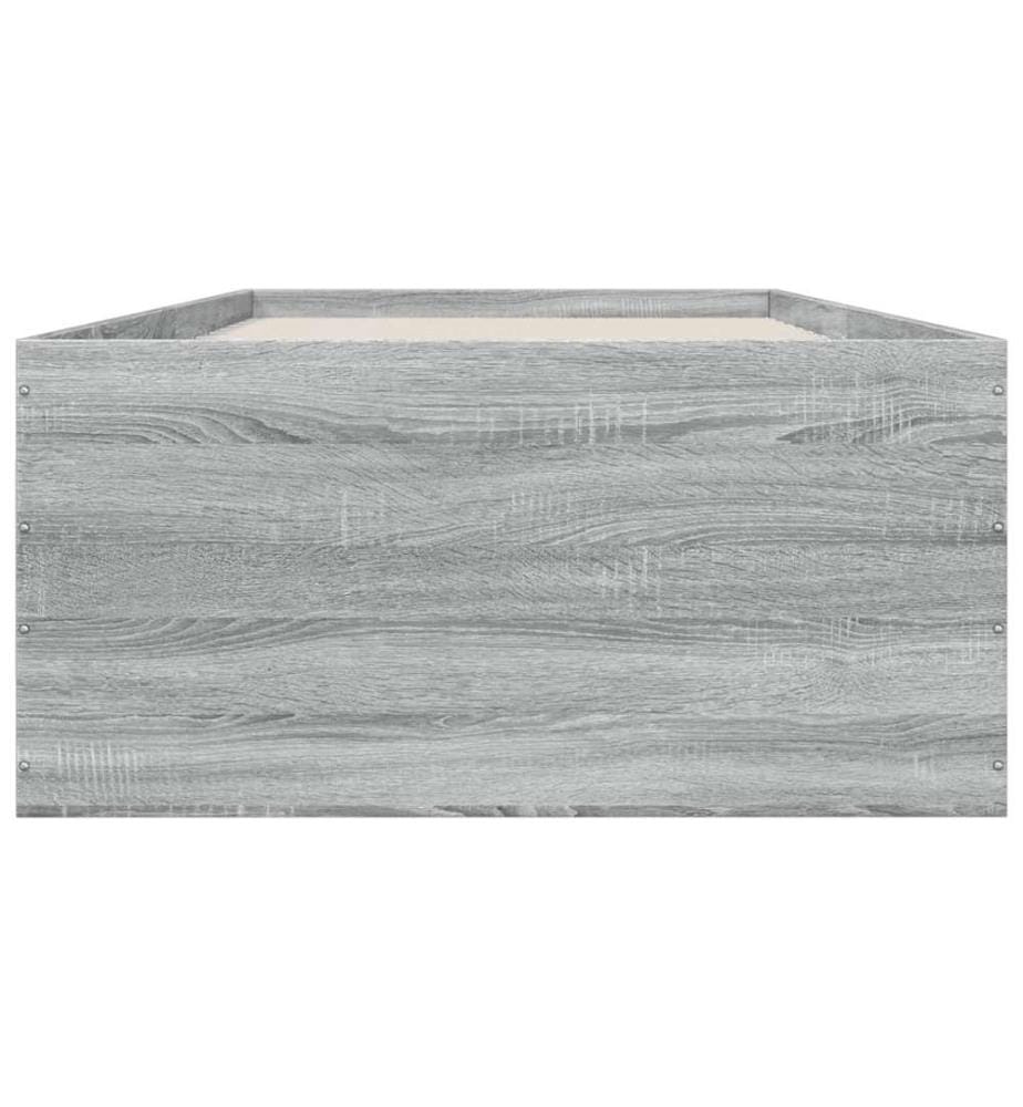 Cadre de lit sonoma gris 90x200 cm bois d'ingénierie