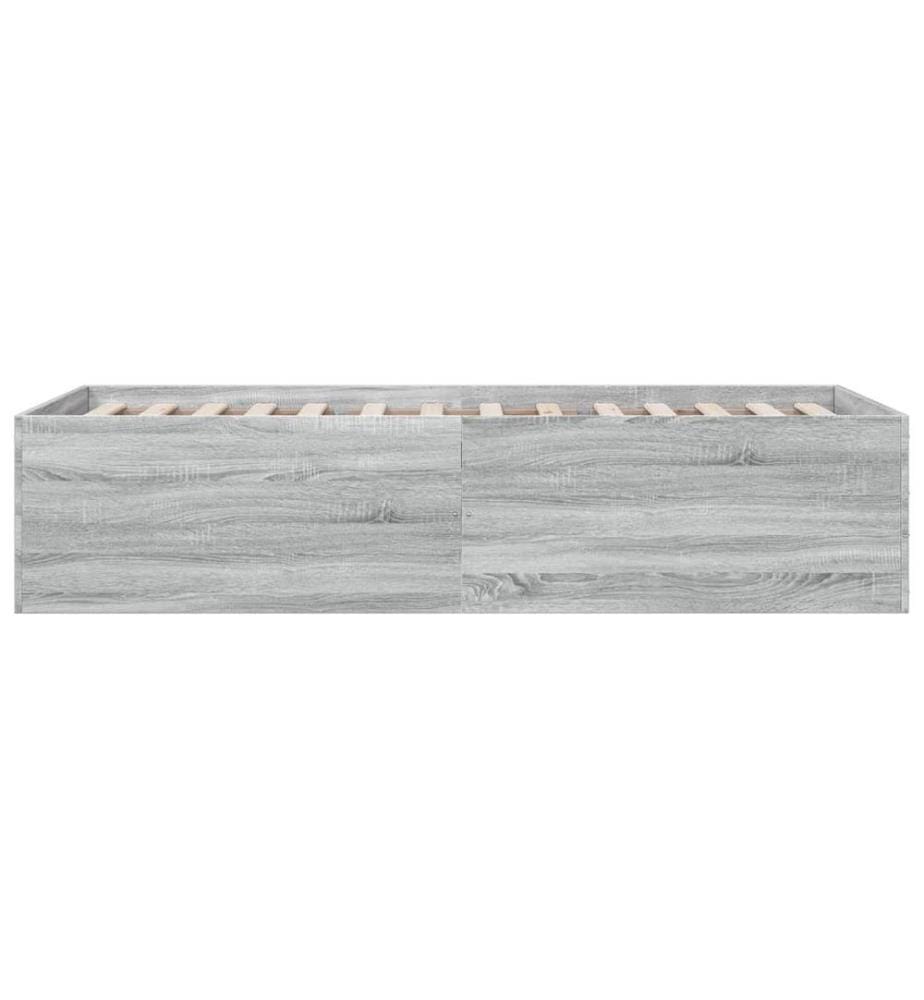 Cadre de lit sonoma gris 90x200 cm bois d'ingénierie