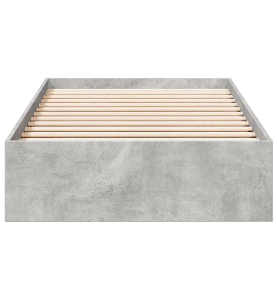 Bettgestell mit Schubladen Betongrau 90x200 cm Holzwerkstoff