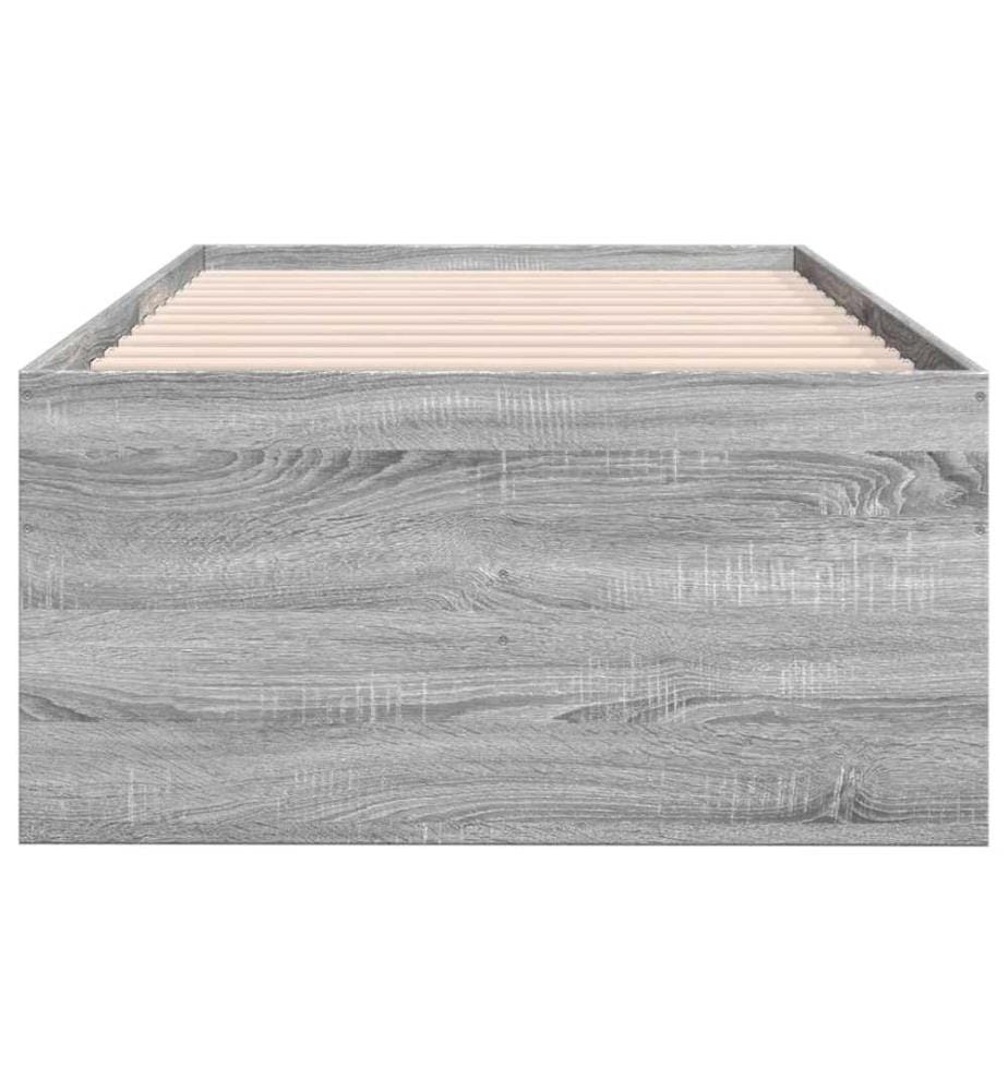 Tagesbett mit Schubladen Grau Sonoma 75x190 cm Holzwerkstoff