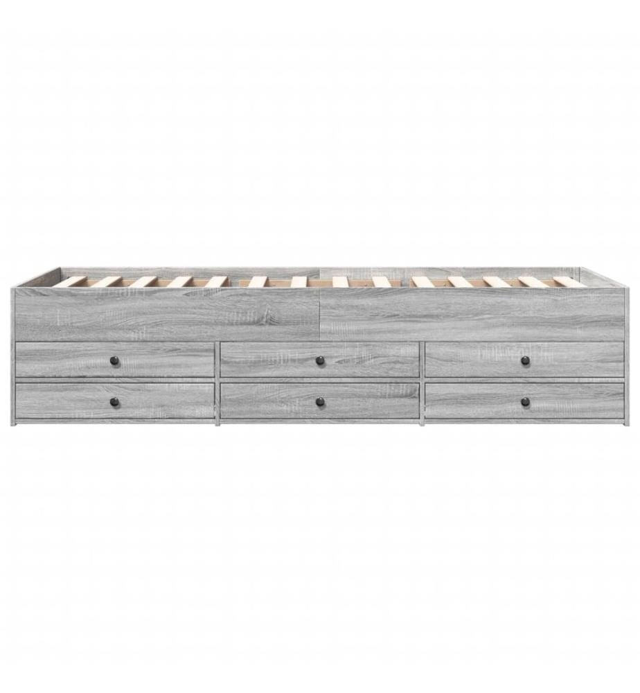 Tagesbett mit Schubladen Grau Sonoma 100x200 cm Holzwerkstoff