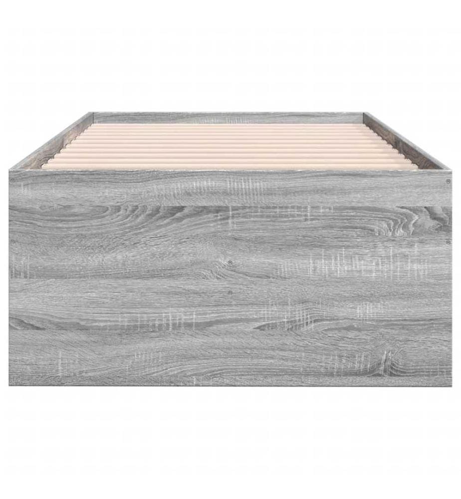 Tagesbett mit Schubladen Grau Sonoma 100x200 cm Holzwerkstoff