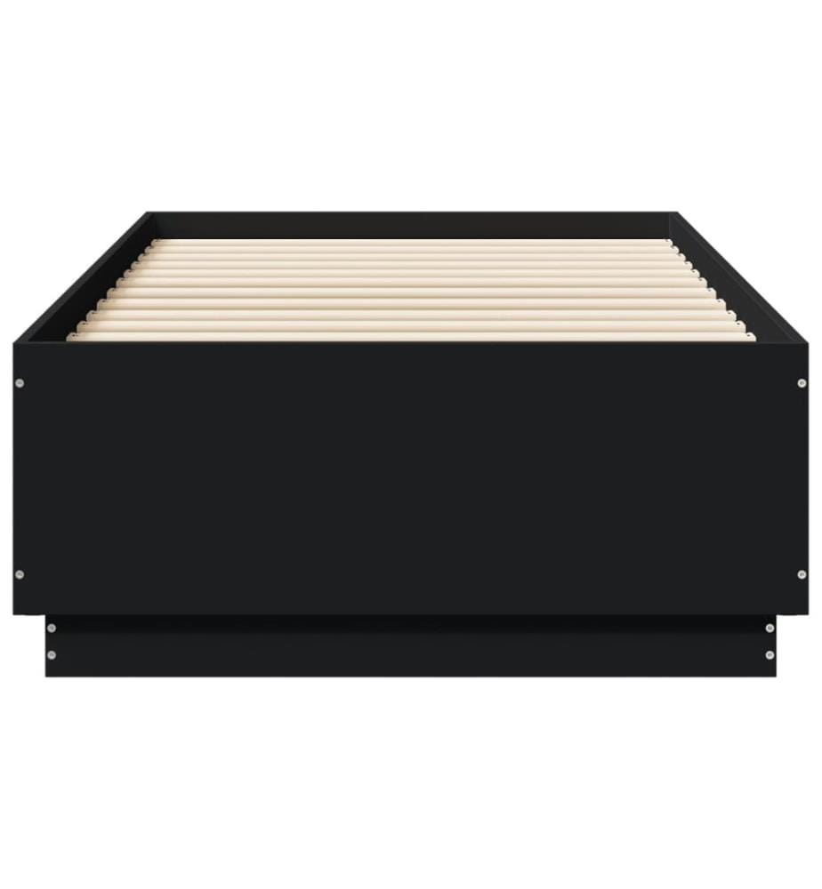Bettgestell Schwarz 90x190 cm Holzwerkstoff