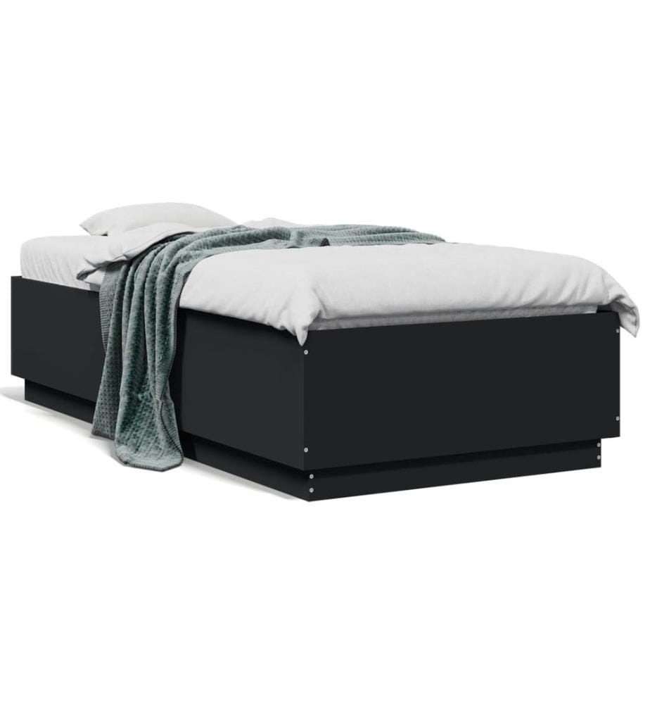 Bettgestell Schwarz 75x190 cm Holzwerkstoff