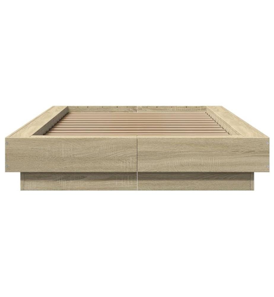 Cadre de lit chêne sonoma 90x190 cm bois d'ingénierie