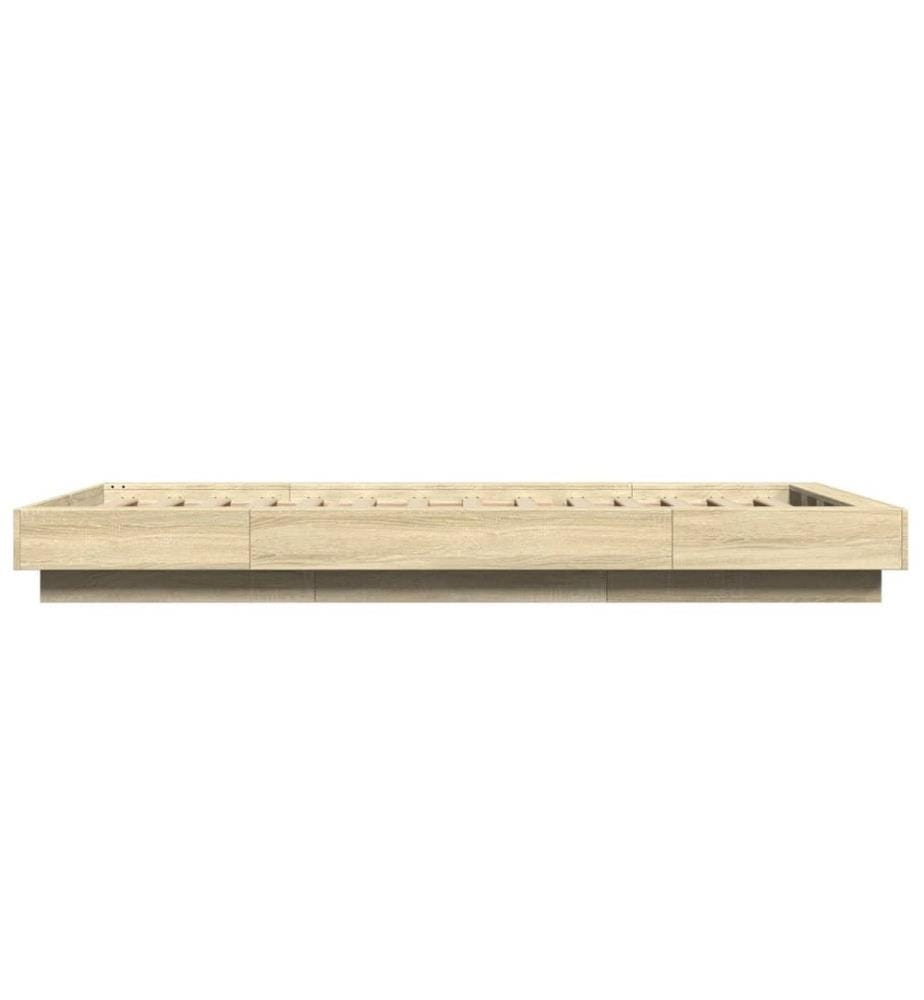 Cadre de lit chêne sonoma 90x190 cm bois d'ingénierie