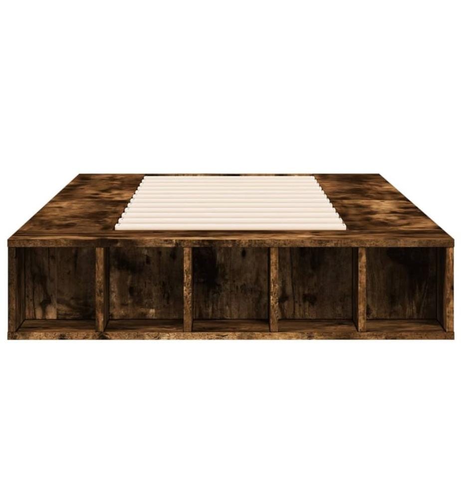 Bettgestell Räuchereiche 100x200 cm Holzwerkstoff