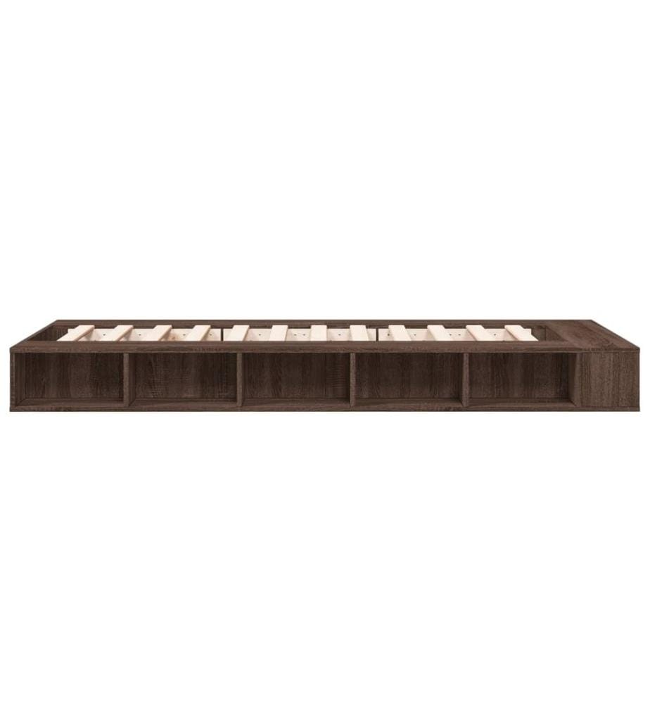 Bettgestell Braun Eichen-Optik 75x190 cm Holzwerkstoff