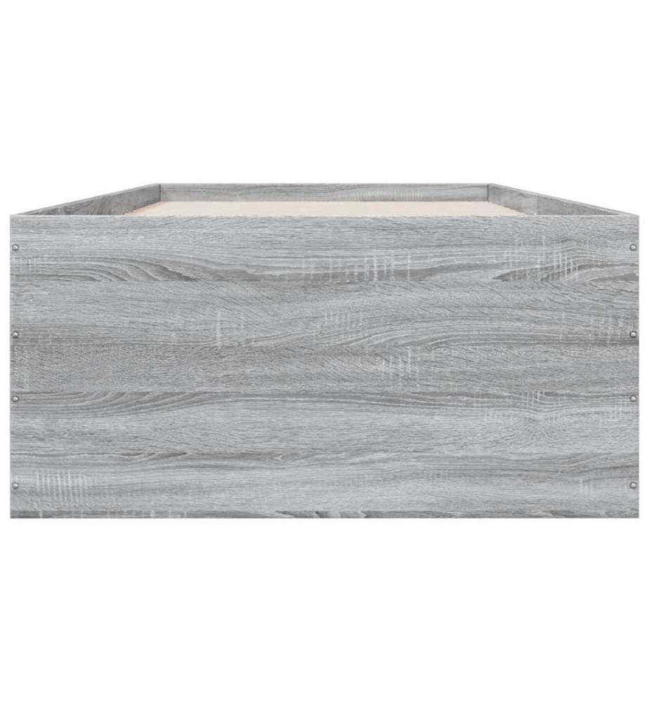 Cadre de lit sonoma gris 100x200 cm bois d'ingénierie
