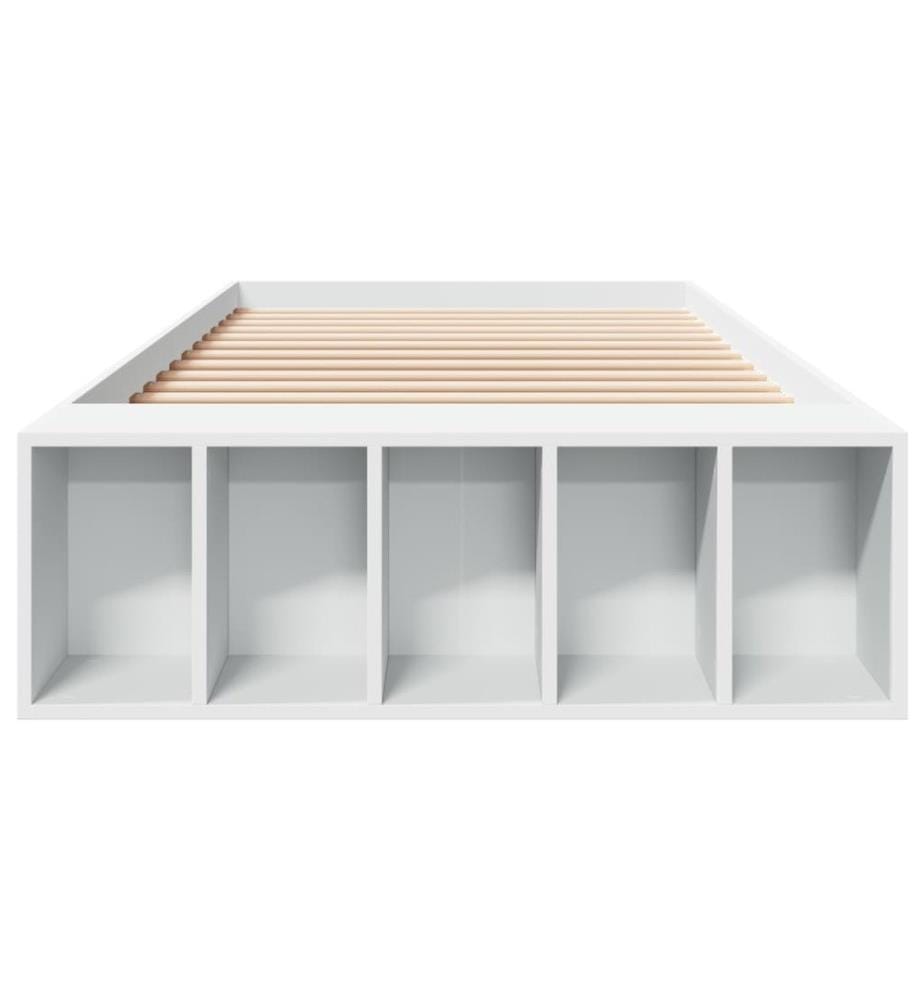 Bettgestell Weiss 100x200 cm Holzwerkstoff