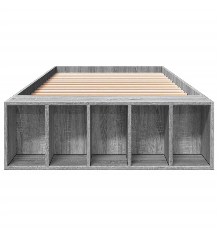 Cadre de lit sonoma gris 90x190 cm bois d'ingénierie